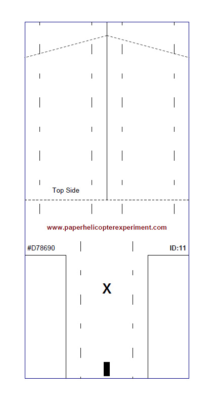 Paper Helicopter Template for Design of Experiments Project